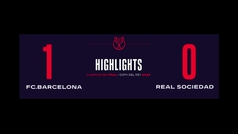 Copa del Rey (cuartos de final): Resumen y goles del Barcelona 1-0 Real Sociedad