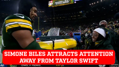 Simone Biles steals spotlight from Taylor Swift at Chief and Packers game
