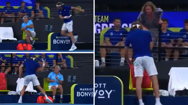 Tsitsipas slams his racket, injures his father and gets ...