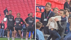 La ancdota de Nacho con sus hijos en el entrenamiento en Wembley: "Veeen, papiiii!"