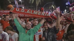 Fiestón en Almería para celebrar el ascenso a Primera siete años después