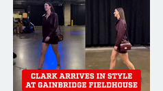 Caitlin Clark arrives in style at Gainbridge Fieldhouse for Indiana Fever vs Las Vegas Aces matchup