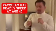 Manny Pacquiao shows off elite punching speed at age 45 that could match McGregor