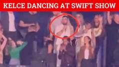 Travis Kelce baila con celebridades en uno de los conciertos del Eras Tour, en Pars
