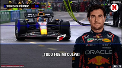 Checo Pérez y su 'Mea Culpa' a través de la radio de Red Bull