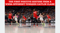 Caitlin Clark receives a heartfelt gesture from a WNBA rival