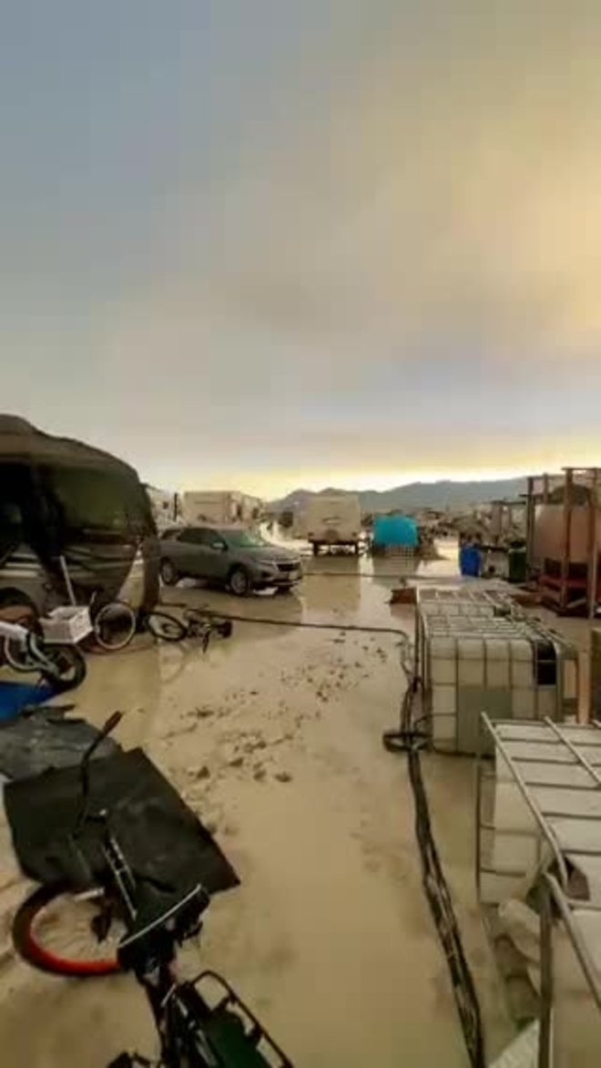 Burning Man festivalgoers urged to conserve food, water after flooding