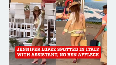 Jennifer Lopez appears with her assistant and without Ben Affleck on the beaches of Italy