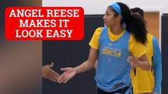 Angel Reese makes light work of physical challenge in Chicago Sky training camp
