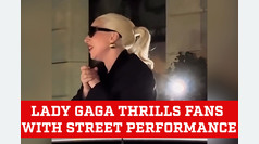 Lady Gaga wows parisians with surprise street performance