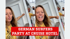 German surfers turn Tahiti cruise hotel into a party haven, far from the Olympic Village