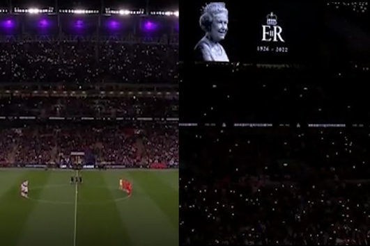 Wembley despidió a la Reina Isabel II con el minuto de silencio más respetuoso que jamás se recuerda