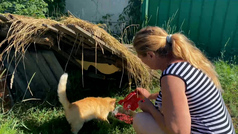 Lara Bezvesilna, la mujer ucraniana que acoge a animales abandonados en su casa de Járkov