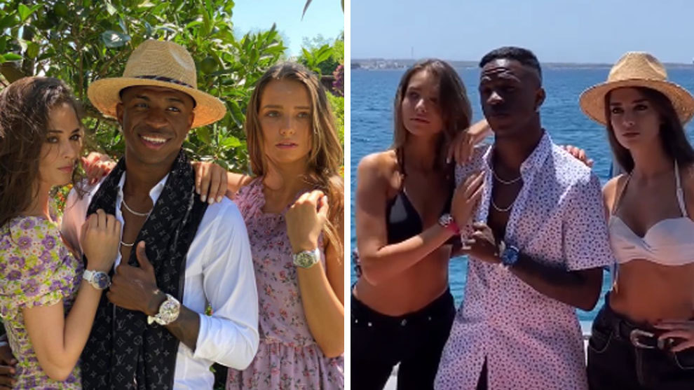 Real Madrid - La Liga: Vinicius takes advantage of time off to record an advert with two top models | MARCA in English