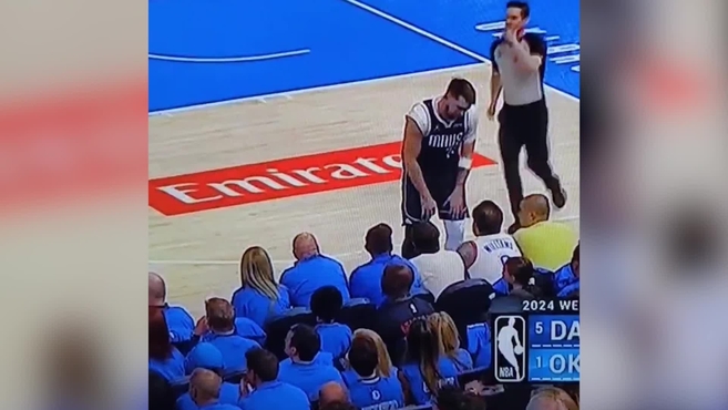 Doncic, frustrado por un fan que le 'robó' el balón
