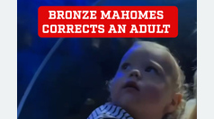  Bronze Mahomes corrects an adult on what fish are called in an aquarium