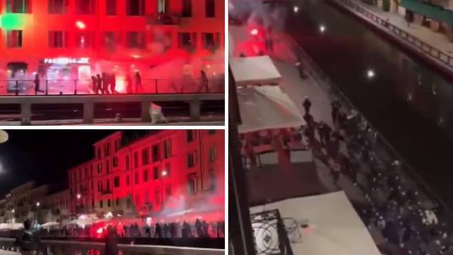 Ataque ultra en Milán: un aficionado del PSG apuñalado y dos policías heridos en una noche tensa