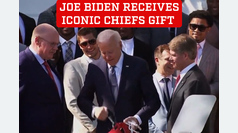 Joe Biden receives iconic Chiefs gift during White House visit