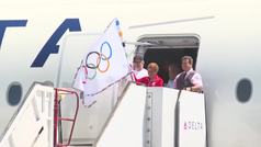 La bandera olmpica aterriza en Los ngeles tras el 'fake' de Tom Cruise: cuenta atrs para los JJ.OO. de 2028