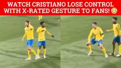 Cristiano Ronaldo's X-rated hand gesture to Al Shabab fans chanting "Messi"