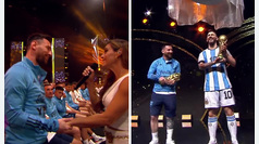Soledad Pastorutti emociona a Messi en la gala CONMEBOL cantándole una canción de la mano