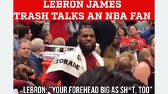 Lebron James trash talks and fights with a fan