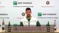 Djokovic: "No echo de menos a Rafa Nadal aquí"