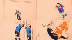 Si te gusta el fútbol amarás este vídeo: Icónicas jugadas hechas ilustración
