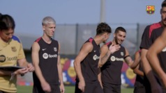 Olmo, Lamine Yamal y Ferran Torres ya se entrenan en el Bara