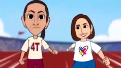 Xchitl Glvez causa controversia por video animado sobre carrera electoral con Sheinbaum y Mynez