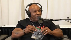 Mike Tyson stunned Logan Paul when he pulled out a bag of magic mushrooms during a podcast.