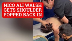 Nico Ali Walsh posts graphic video of doctor popping his shoulder back in