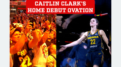 Caitlin Clark receives standing ovation from Indiana Fever fans at home debut