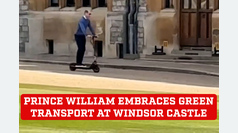 Prince William adopts fun green transport trend to get around Windsor Castle
