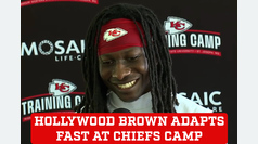 Hollywood Brown quickly adapts to fast pace at Chiefs training camp