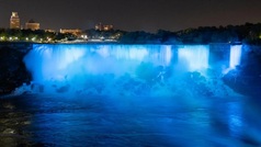 Niagara Falls turns blue in support of Bills' Hamlin