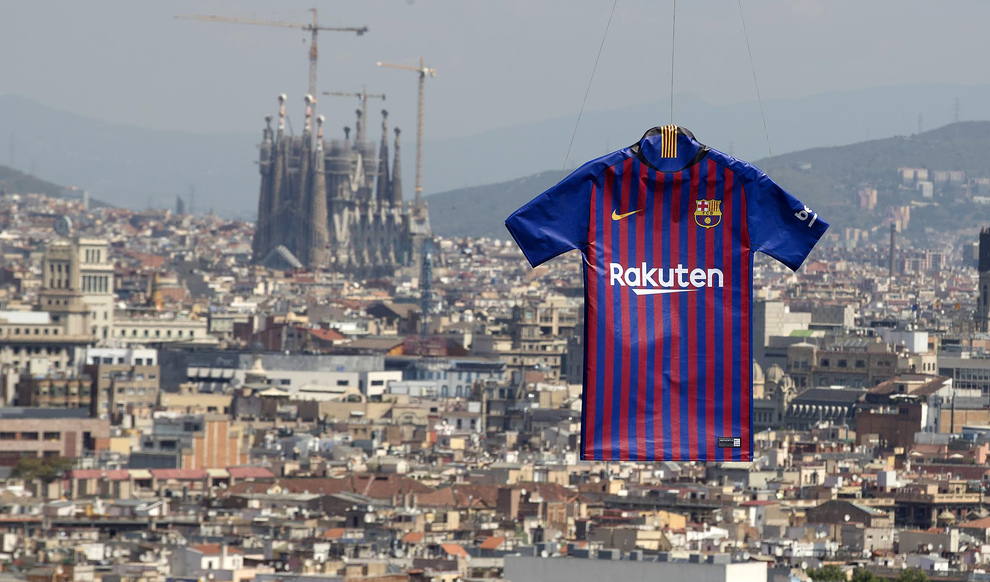 Nueva camiseta on sale de barcelona 2018