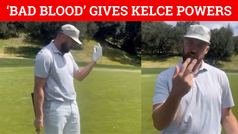 Travis Kelce gets powers when Taylor Swift song plays at the golf course