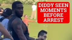 Video of Diddy moments before arrest in New York looking smug 