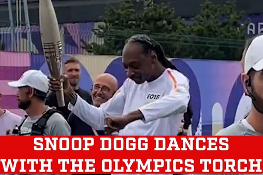 Snoop Dogg carries, walks and dances with Olympic torch