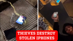 Thieves destroy Iphones after realizing they're being tracked by the authorities