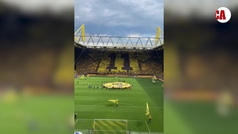 El espectacular recibimiento de los aficionados del Dortmund a Reus por su ltimo partido