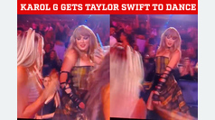 Karol G gets Taylor Swift dancing at the MTV Video Music Awards