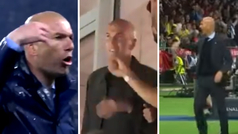 Del csped al palco: Zidane celebr la remontada sacudiendo su 'mano de las chilenas'
