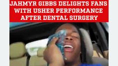 Jahmyr Gibbs Delights Fans with Usher Performance After Dental Surgery