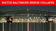 Baltimore bridge collapses after being struck by cargo ship