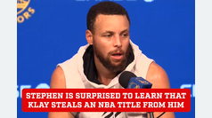 Stephen Curry shocked to learn Klay Thompson steals title on final day of NBA season