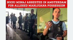 The moment Nicki Minaj gets arrested in Amsterdam for allegedly bringing marijuana in her bag