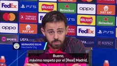 Bernardo Silva: "Tenemos mucho respeto por el Real Madrid"
