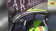 El coche de Hamilton sobrevuela Mónaco